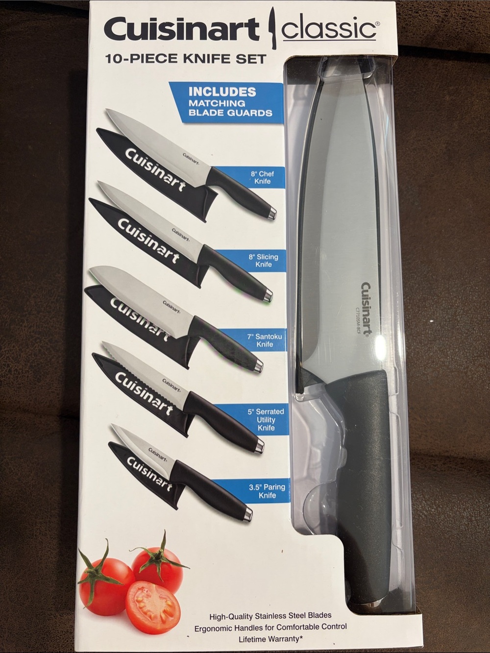 Cuisinart Classic 10-Piece Knife Set in Black and Silver